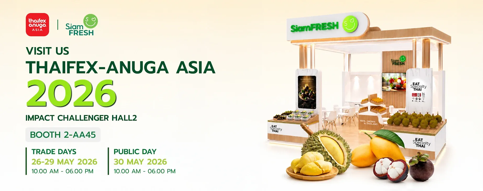Premium Thai fruits - Durian, Mango, Mangosteen
